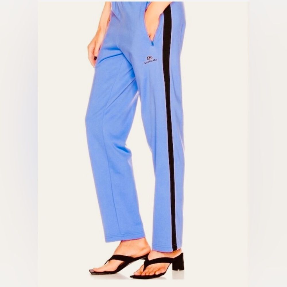 Balenciaga Grape/Black Technical Jersey Track Pants.